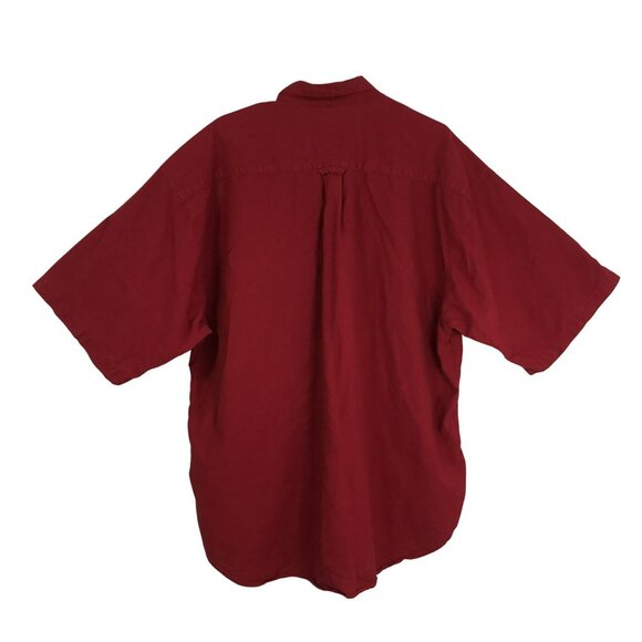 Disney Originals Shirt Mickey Mouse Embroidered Men Button-Up XL 100% Cotton Red - Picture 9 of 11